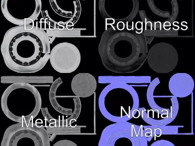 Ornate Silver Plate model pack Low-poly 3D model