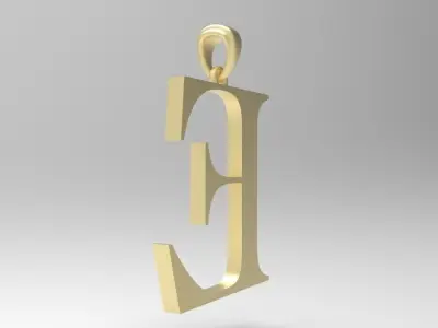 Alphabet Latin E 3D print model