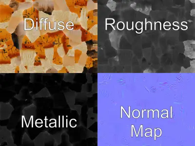 Rustic Chanterelle Mushroom Model Pack Low-poly 3D model