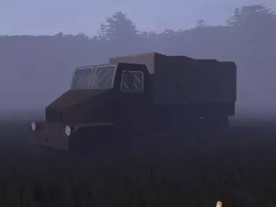 Pixelart Truck - Praga V3S Low-poly 3D model