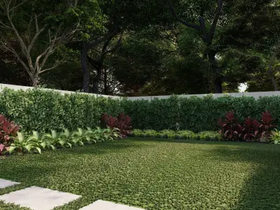 Garden Landscape 3D Model - SketchUp and Lumion Scene 3D model Free 3D model