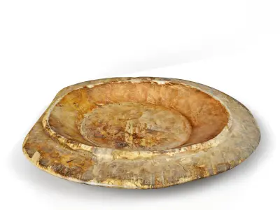 Baga Old Wood Bowl 3D model