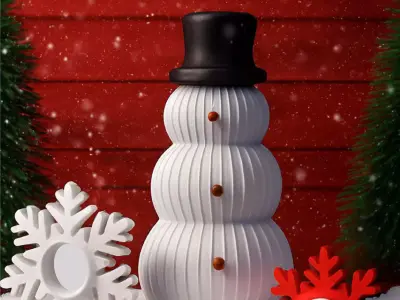 Winter-Themed Decorative Candle Holders  3D print model