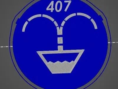 PEUGEOT 407 WASHER FLUID CAP 3D print model