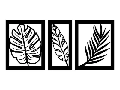 Leaf 2D Wall Decor 3D print model