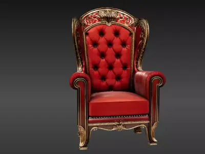 Luxury Throne Chair 3D Model Royal Furniture Design 3D model