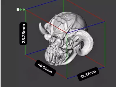 Classic Demon Head  3D print model