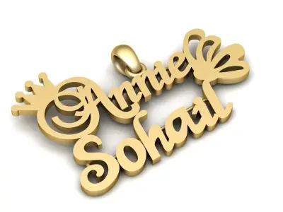 Annie Sohail name-Pendant for Men-Women 3d-Printable Model 3D print model