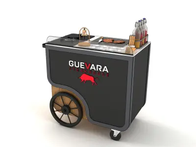 service trolleys 3d models   5 MODEL SET  3D model