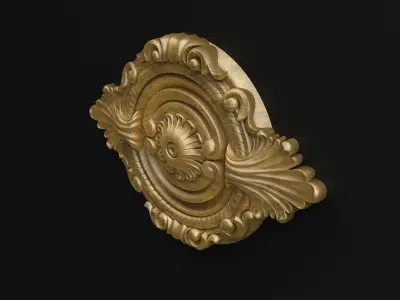 Carved decor 3D model 14