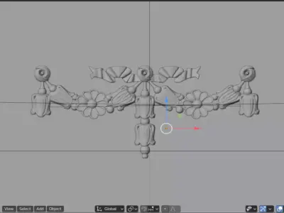 classic decorative swag onlay cnc 3d printing stl 08 3D print model