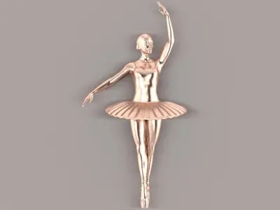 ballet pendant 05 3D print model