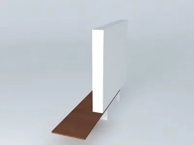 Bookcase with panel Free 3D model