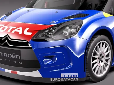 Citroen DS3 Rally Car 2011-2015 3D model