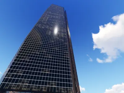 tower 3 skyscraper Low-poly 3D model