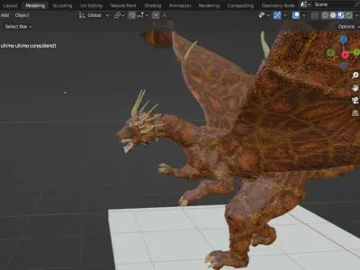 Cartoon Dragon 3D model buy