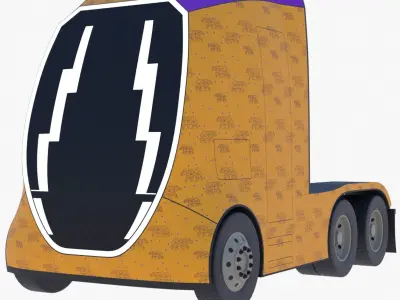 Future semitrucks PBR 3D Model Pack