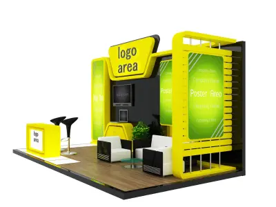 Booth Exhibition Stand a6 3D model