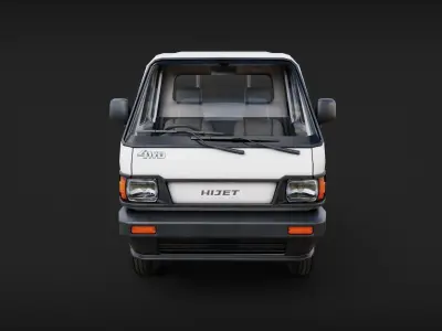 Dihatsu hijet pickup kei truck Low-poly 3D model