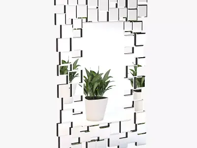Abbyson Aiden Rectangle Wall Mirror 3D model