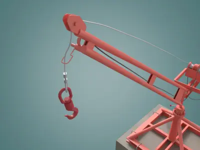 small crane 3D model