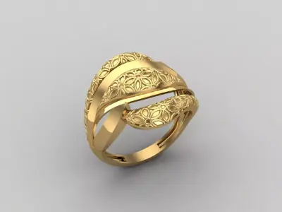 Women Ring Plain Ring Ready STL 3DM Models Womens Rings 3D print model 24