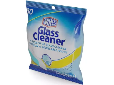 Car cleaning Glass Cleaner Wipes Low-poly 3D model