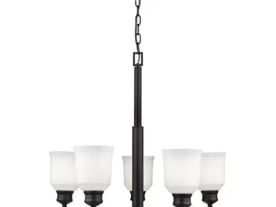 Zeke 5 - Light Shaded Geometric Chandelier Free 3D model