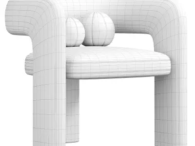 Paloma Boucle Armchair By Castlery 3D model