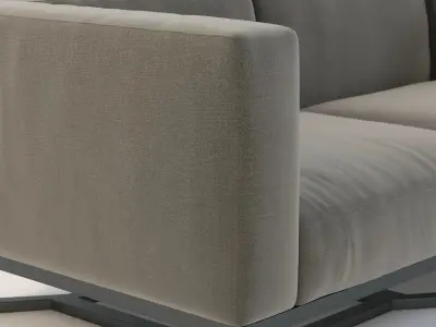 Bloc Modular 2 Seater Sofa by Gloster 3D model