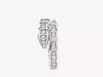 BULGARI - SERPENTI VIPER - RING - ONE COIL WITH DIAMONDS 3D print model