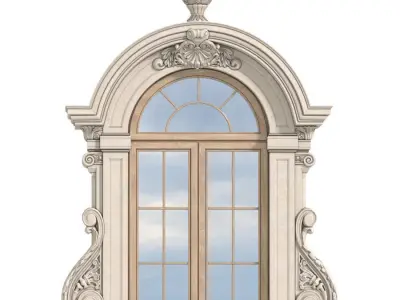Arc Classical frame window 3D model