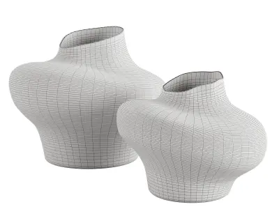 Uneven ceramic vase 3D model