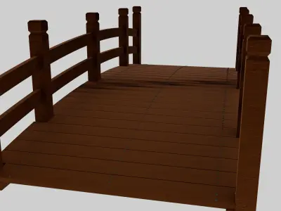 Wooden Bridge 3D model