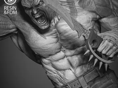 Wicked Marvel Drax Bust 3D print model