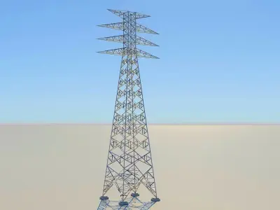 Substation equipment 3D Model Low-poly 3D model