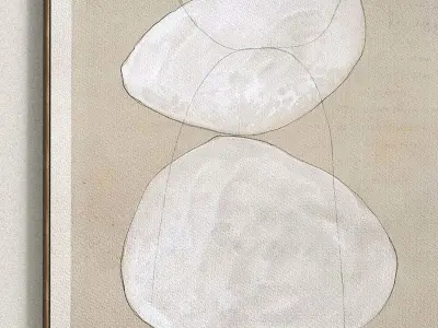 Plaster Two Photo Frame 113 Low-poly 3D model