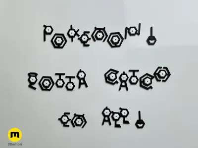 Unown Alphabet Low Poly Pokemon 3D print model