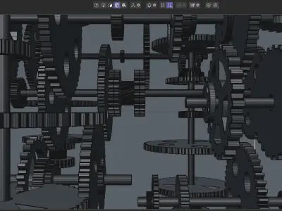  OC render c4d  gear 3D model