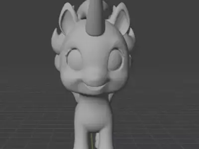 Cute Unicorn Statue 3D Model 3D print model