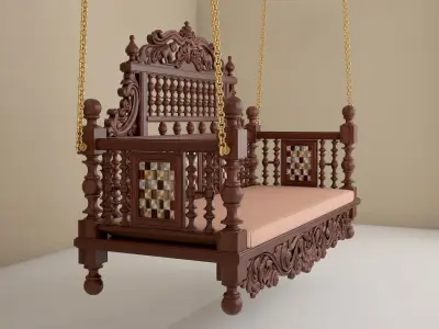 Wooden Swing 3D model