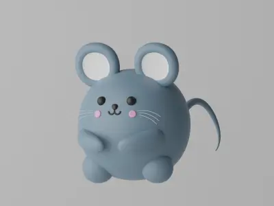 Cartoon Cute Mouse Rat 3D model