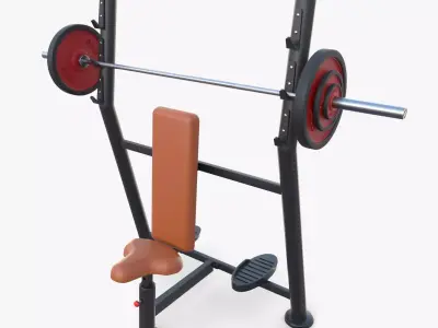 Olympic shoulder bench 3D model