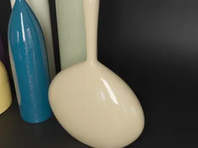 Colorful vases  3D model