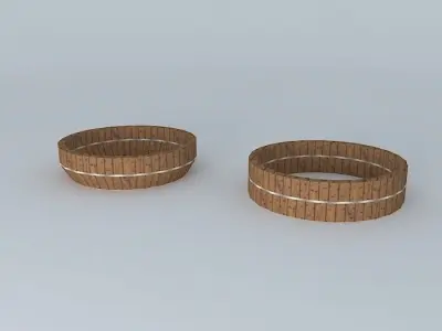bowls bowls wooden Free 3D model