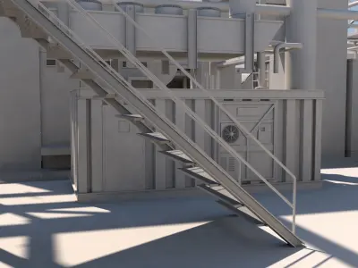 Oil  platform 3D model