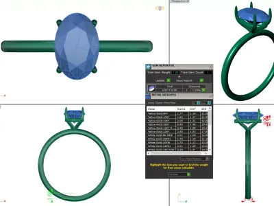 Solitaire Ring Stl 3dm 3D print model Single 360 Video   3D print model