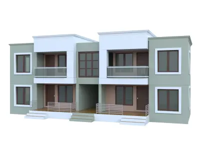 Modern House Low-poly 3D model