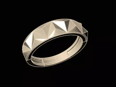 Golring21 Carved ring 3D print model