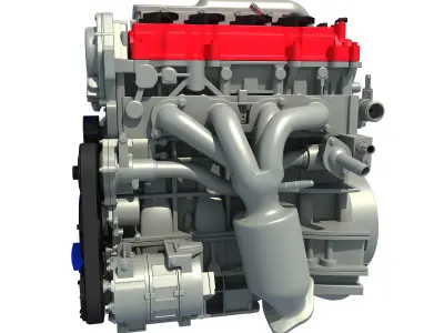 Car Engine 3D model 4